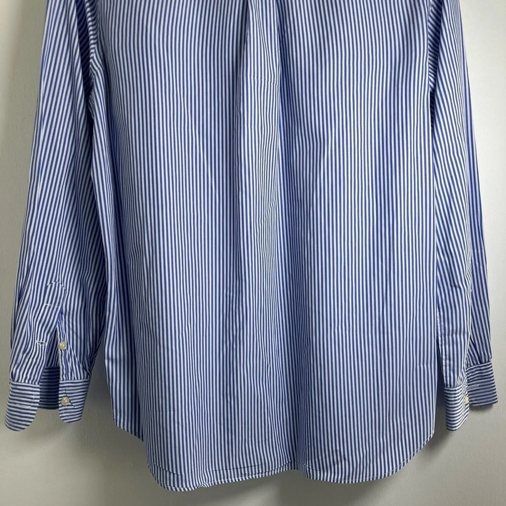Ralph Lauren Boys Casual Blue Striped Button-Down Shirt – Size 18/20